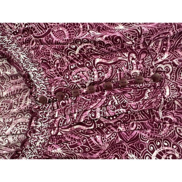 Womens Pink Blouse Small Short sleeve round neck pullover floral‎ - Picture 3 of 5